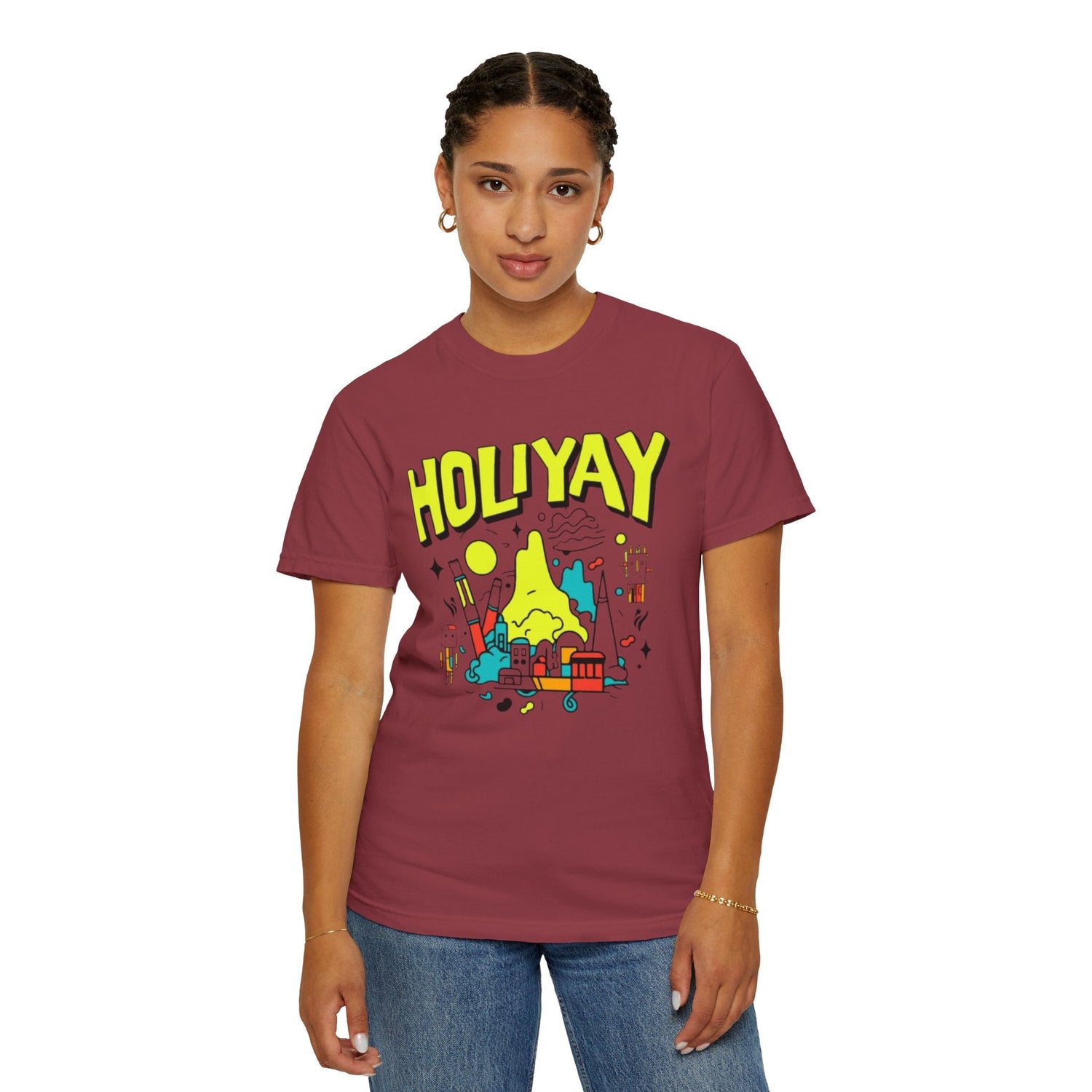Holi-Yay Graphic T-Shirt, Fun Summer Tee, Unique Gift, Casual Wear, Birthday, Holiday Celebration, Unisex Apparel Printify