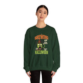Skull Floral Crewneck Sweatshirt, Unisex Pullover Sweater, Halloween Apparel, Cozy Gift, Trendy Streetwear Printify