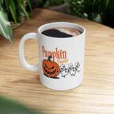 Halloween Skeleton Pumpkin Mug, Cute Coffee Cup, Fall Decor, Funny Gift for Halloween Lovers, Spooky Tea Mug, 11oz and 15oz Size Printify