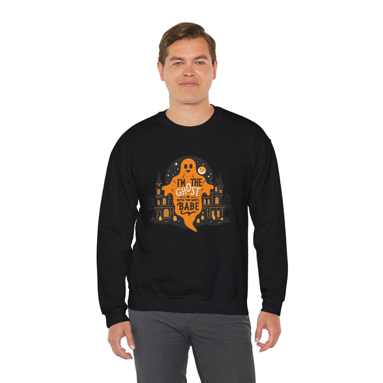 Unisex Halloween Ghost Sweatshirt - Spooky Vibes, Cozy Apparel, Perfect for Fall, Ghost Lover Gift, Halloween Celebration Printify