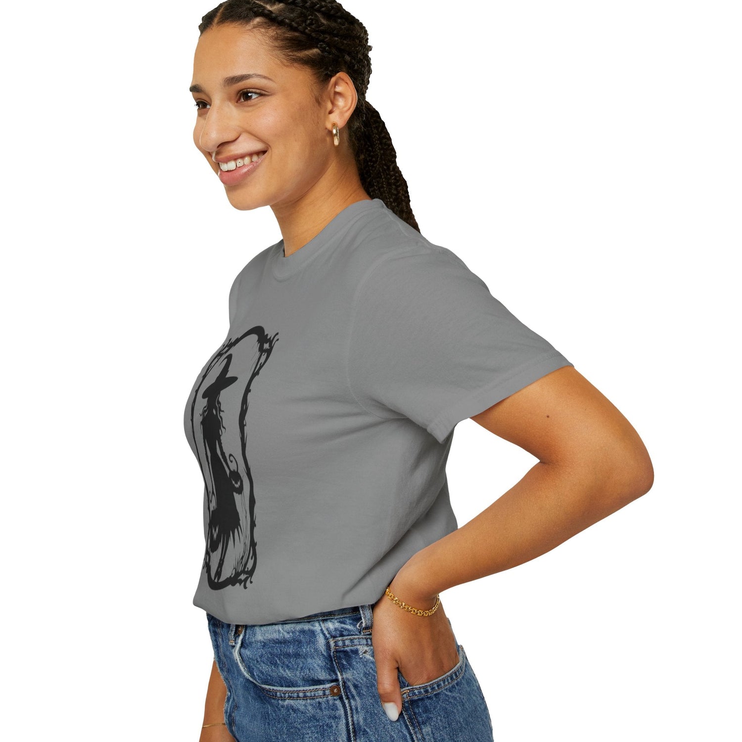 Witchy Garment-Dyed T-Shirt | Halloween Fashion Unisex Tee | Spooky Fall Apparel | Witch Costume Essential Printify