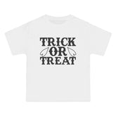 Halloween Trick or Treat T-Shirt, Short Sleeve Tee for Kids, Halloween Costume Shirt, Fun Fall Apparel, Halloween Party Outfit Printify