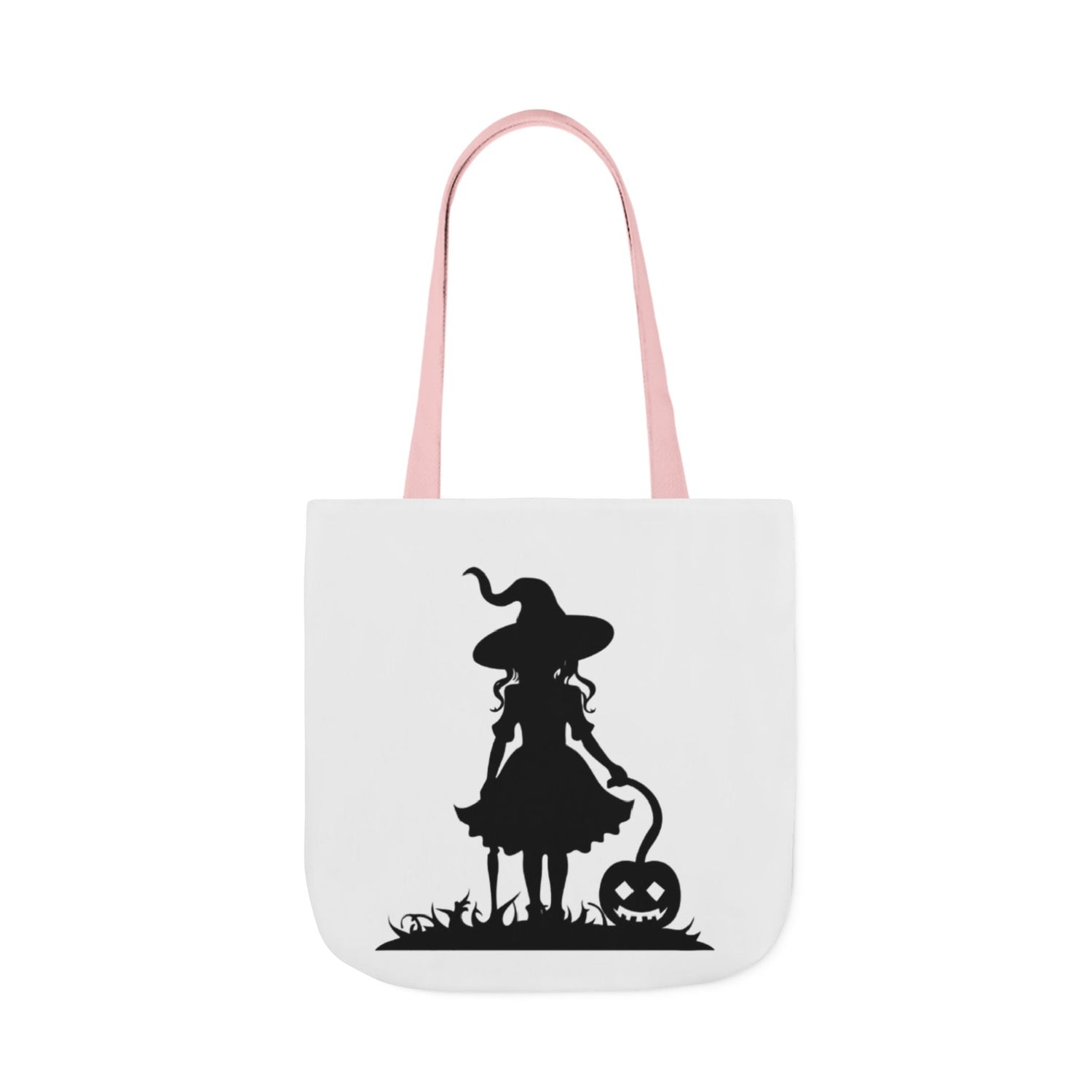 Halloween Witch Canvas Tote Bag, Spooky Treat Bag, Autumn Market Tote, Trick-or-Treat Bag, Gift for Witches, Seasonal Accessories Printify