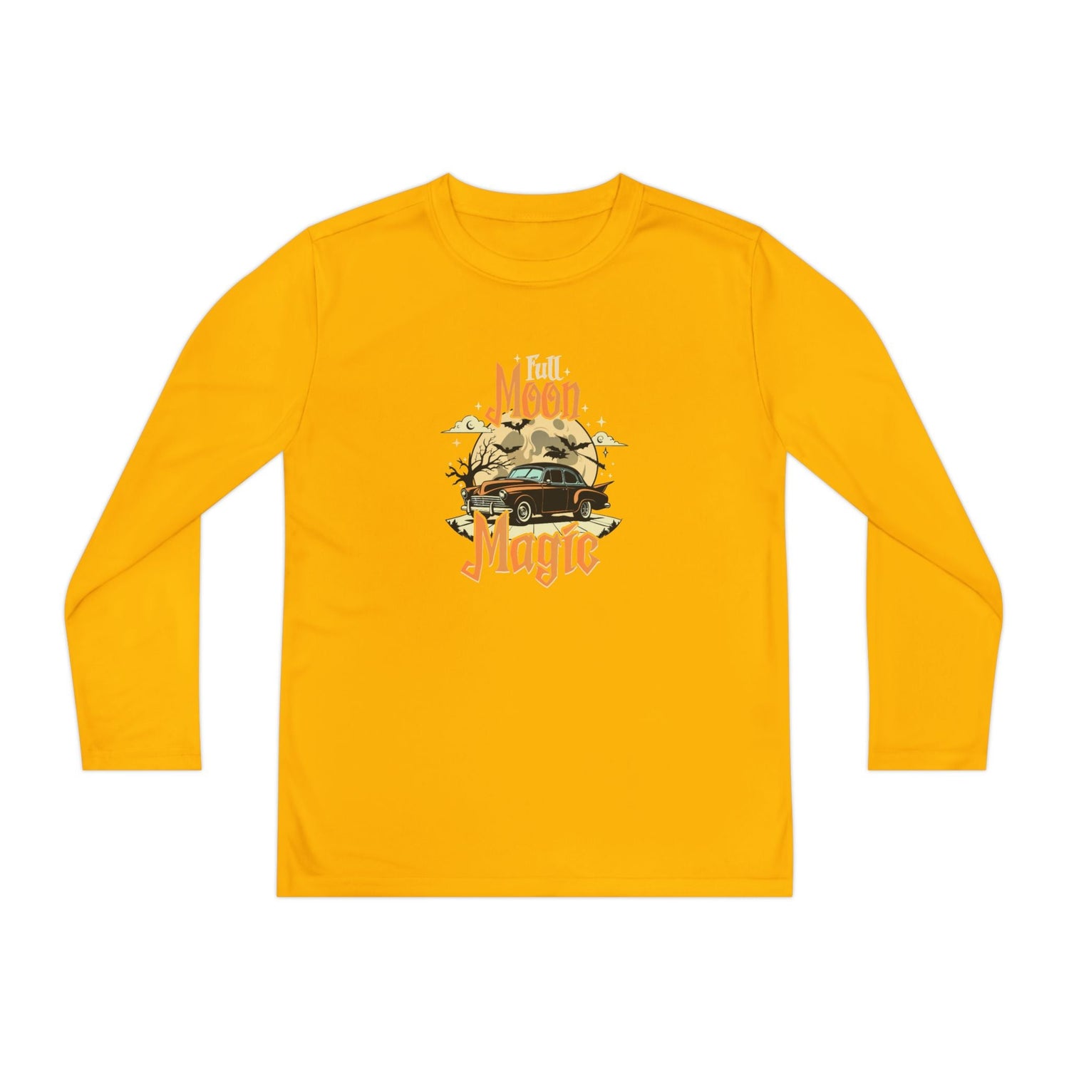 Youth Long Sleeve Competitor Tee - Vibrant Graphic Tee for Kids, Perfect for Casual Outings, Halloween, Parties, Everyday Wear, Unique [...] Printify