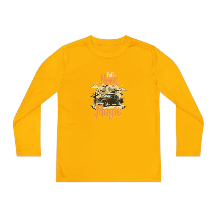 Youth Long Sleeve Competitor Tee - Vibrant Graphic Tee for Kids, Perfect for Casual Outings, Halloween, Parties, Everyday Wear, Unique [...] Printify