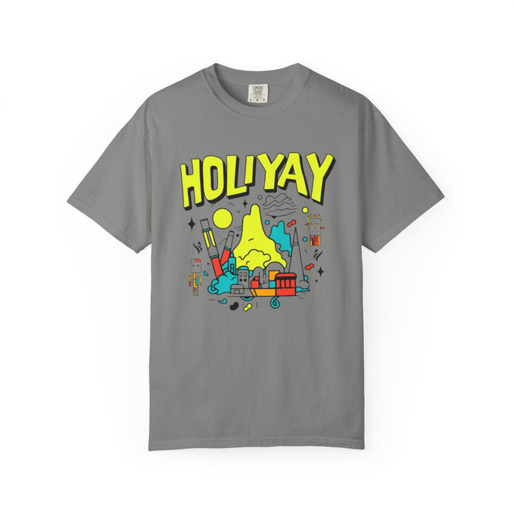Holi-Yay Graphic T-Shirt, Fun Summer Tee, Unique Gift, Casual Wear, Birthday, Holiday Celebration, Unisex Apparel Printify