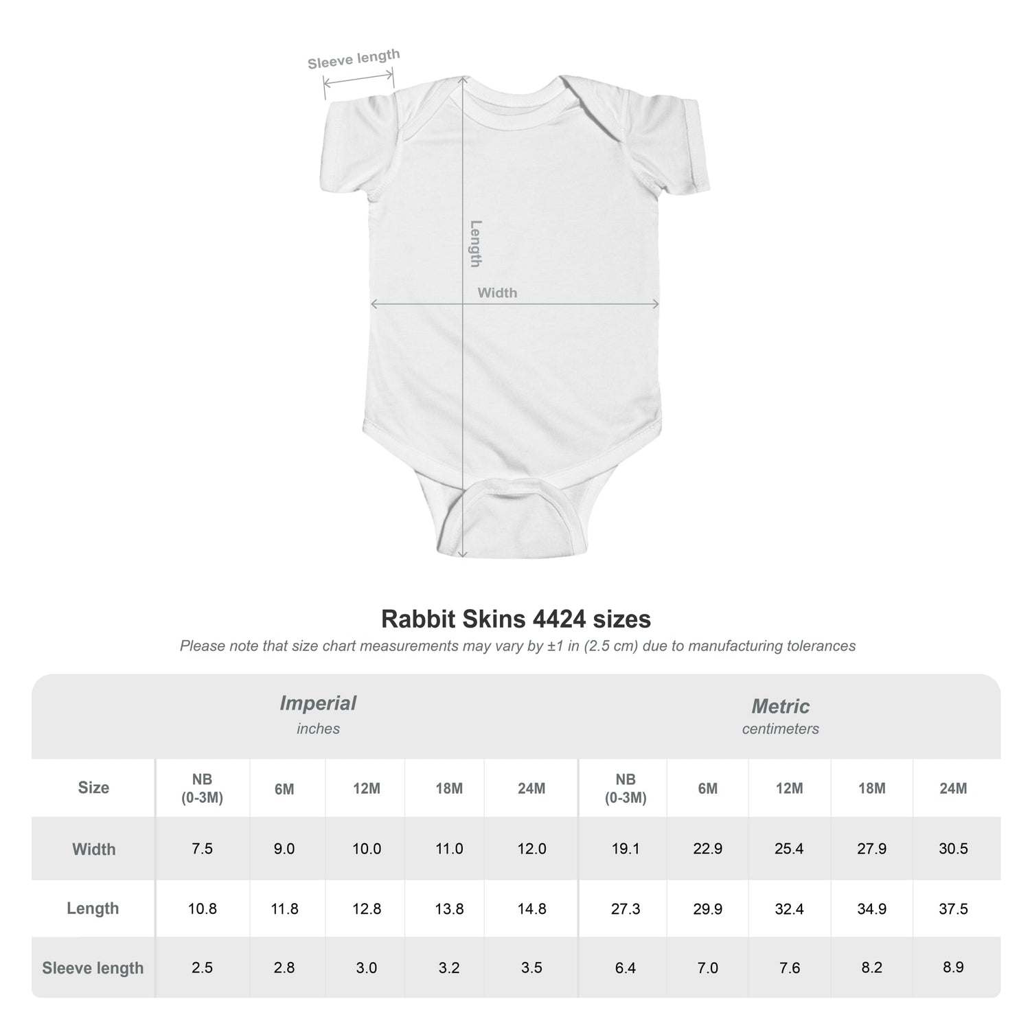 Infant Fine Jersey Bodysuit Printify
