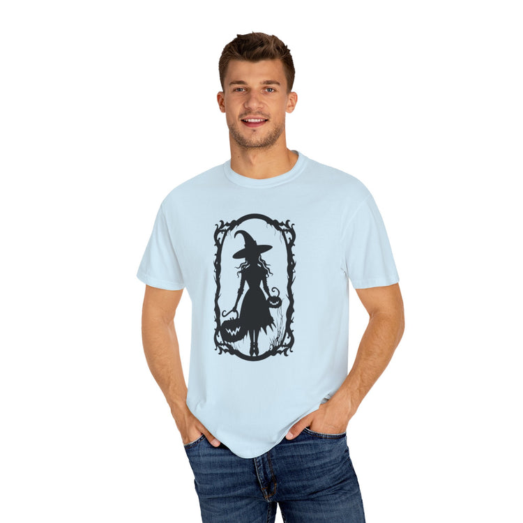 Witchy Garment-Dyed T-Shirt | Halloween Fashion Unisex Tee | Spooky Fall Apparel | Witch Costume Essential Printify