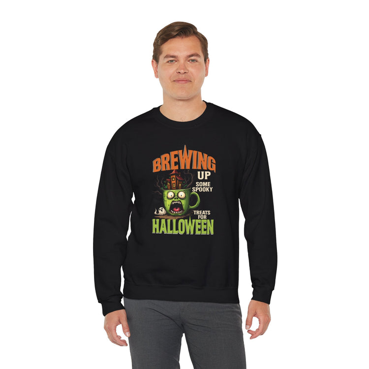 Skull Floral Crewneck Sweatshirt, Unisex Pullover Sweater, Halloween Apparel, Cozy Gift, Trendy Streetwear Printify