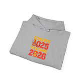 New Year Celebration Hoodie Goodbye 2025 Welcome 2026 Sweatshirt Cozy Gift Friends Unisex Pullover Trendy Winter Fashion Heavy Blend Hooded Printify