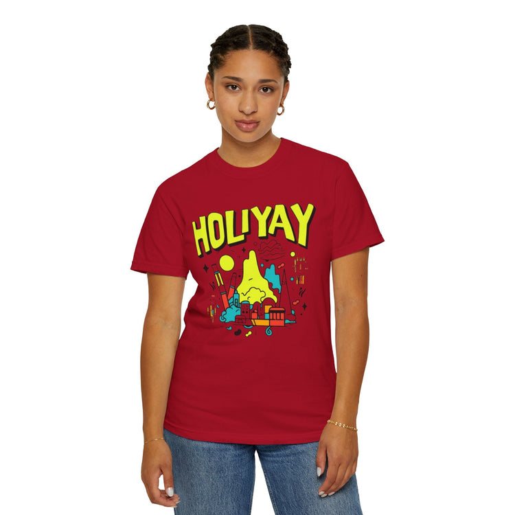 Holi-Yay Graphic T-Shirt, Fun Summer Tee, Unique Gift, Casual Wear, Birthday, Holiday Celebration, Unisex Apparel Printify