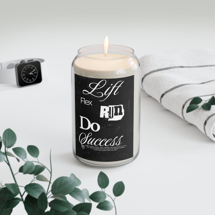 Motivational Scented Soy Candles, Fitness Decor, Home Fragrance, Gift for Gym Lovers, Self-Care, Workout Inspiration Printify