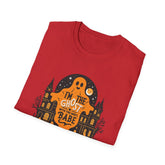 Halloween Ghost T-Shirt, Unisex Softstyle Tee for Halloween, Cute Halloween Shirt, Fall Festive Wear, Funny Ghost Design Printify