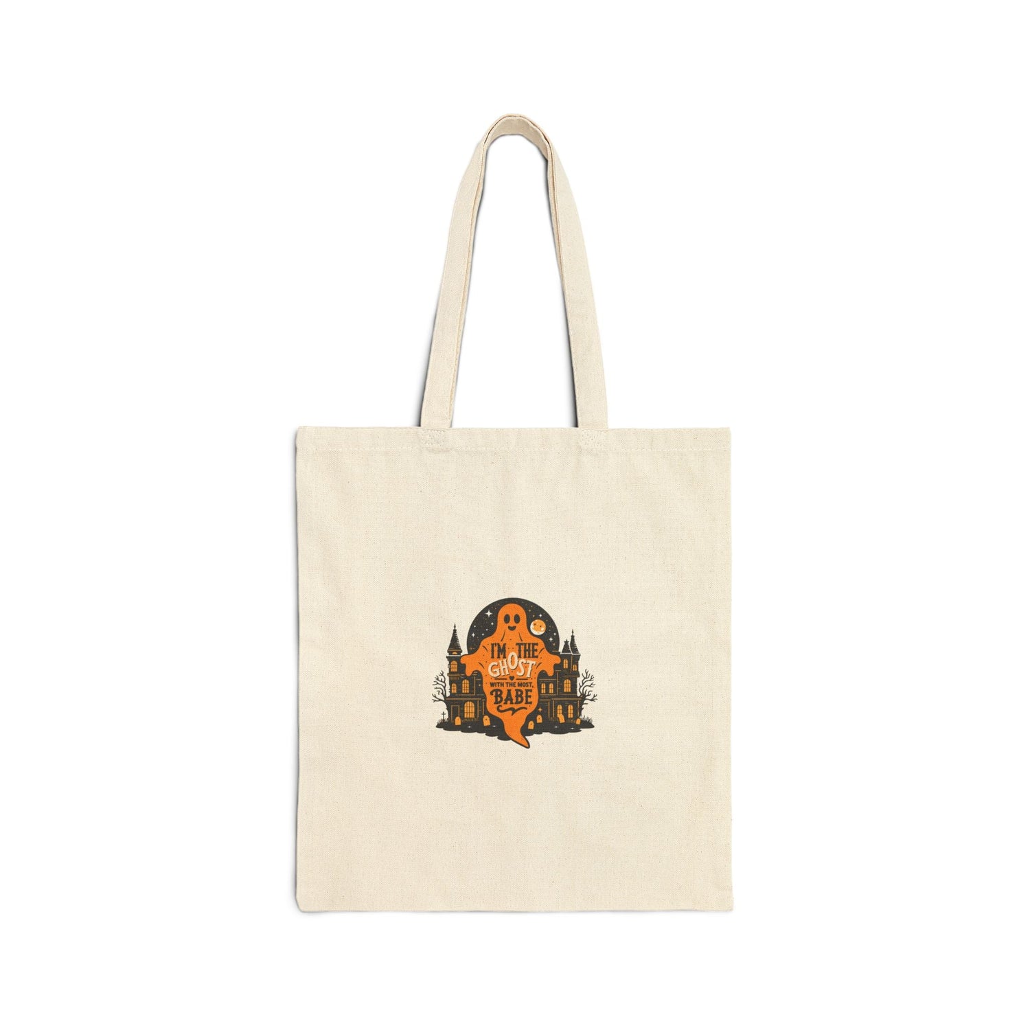 Spooky Ghost Tote Bag | Halloween, Trick or Treat, Eco-Friendly, Everyday Use, Gift for Her Printify