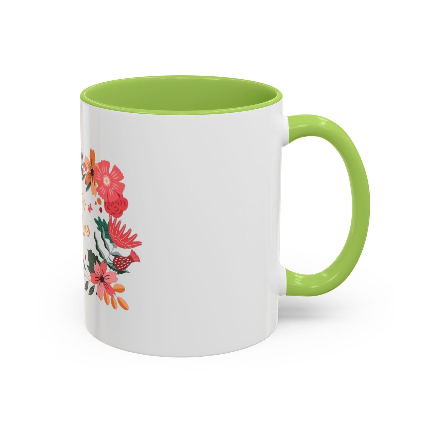 Floral Love Coffee Mug, Personalized Gift for Her, Wedding Favor, Inspirational Drinkware, Home Decor, 11oz, 15oz Printify