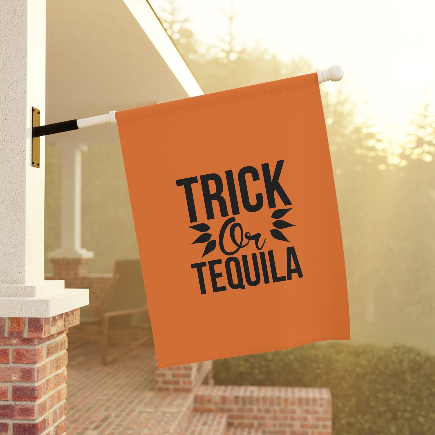 Halloween Garden Banner, Trick or Tequila Sign for Outdoor Decor, Fall Home Decoration, Seasonal Yard Flag, Halloween Party Decor Printify