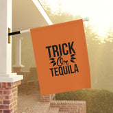 Halloween Garden Banner, Trick or Tequila Sign for Outdoor Decor, Fall Home Decoration, Seasonal Yard Flag, Halloween Party Decor Printify