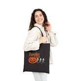 Halloween Pumpkin Canvas Tote Bag – Reusable Eco-Friendly Cotton Shopping Bag – Fall Gift, Trick or Treat Tote for Spooky Season Printify