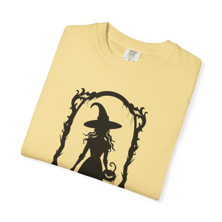 Witchy Garment-Dyed T-Shirt | Halloween Fashion Unisex Tee | Spooky Fall Apparel | Witch Costume Essential Printify