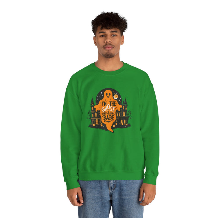 Unisex Halloween Ghost Sweatshirt - Spooky Vibes, Cozy Apparel, Perfect for Fall, Ghost Lover Gift, Halloween Celebration Printify