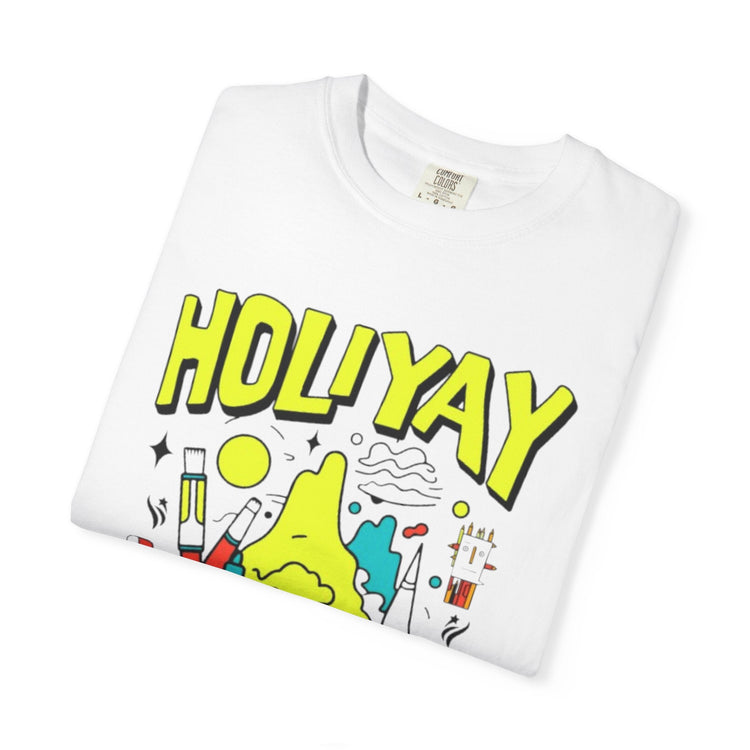 Holi-Yay Graphic T-Shirt, Fun Summer Tee, Unique Gift, Casual Wear, Birthday, Holiday Celebration, Unisex Apparel Printify