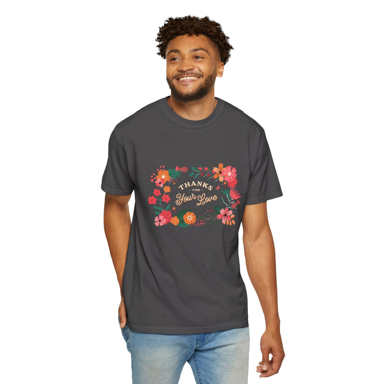 Floral Thank You T-Shirt, Comfortable Gift Tee, Unisex Floral Tee, Casual Style Shirt, Appreciation Day Gift, Everyday Wear Printify