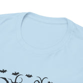 Whimsical Forest Silhouette Tee, Unisex Heavy Cotton T-Shirt, Fall Fashion, Halloween Shirt, Nature Lover Gift Printify