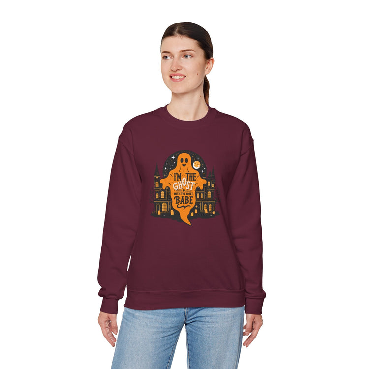 Unisex Halloween Ghost Sweatshirt - Spooky Vibes, Cozy Apparel, Perfect for Fall, Ghost Lover Gift, Halloween Celebration Printify
