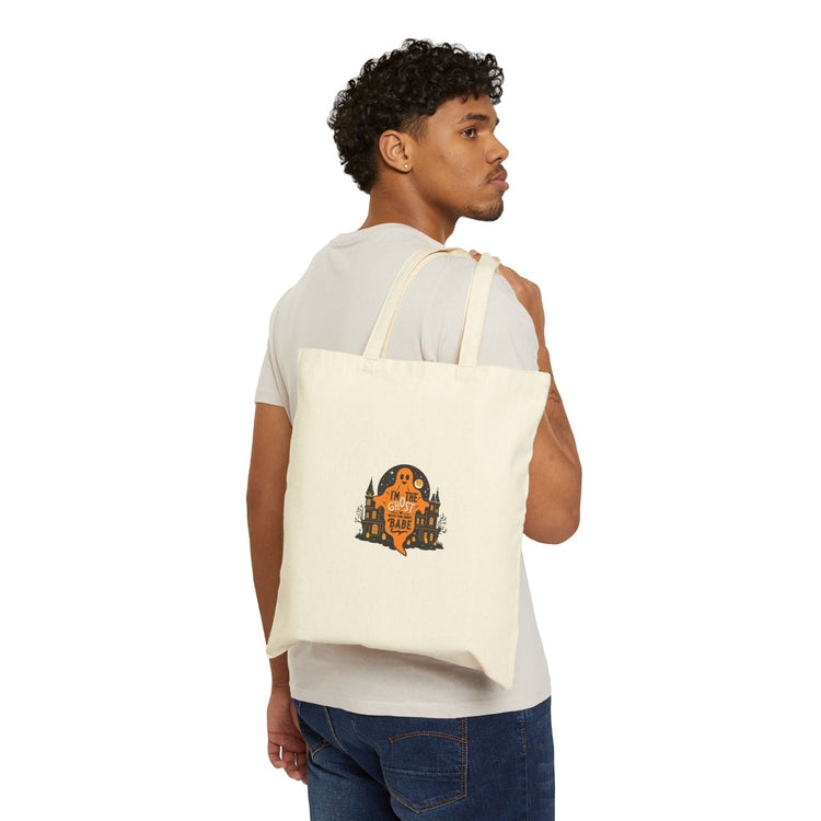 Spooky Ghost Tote Bag | Halloween, Trick or Treat, Eco-Friendly, Everyday Use, Gift for Her Printify