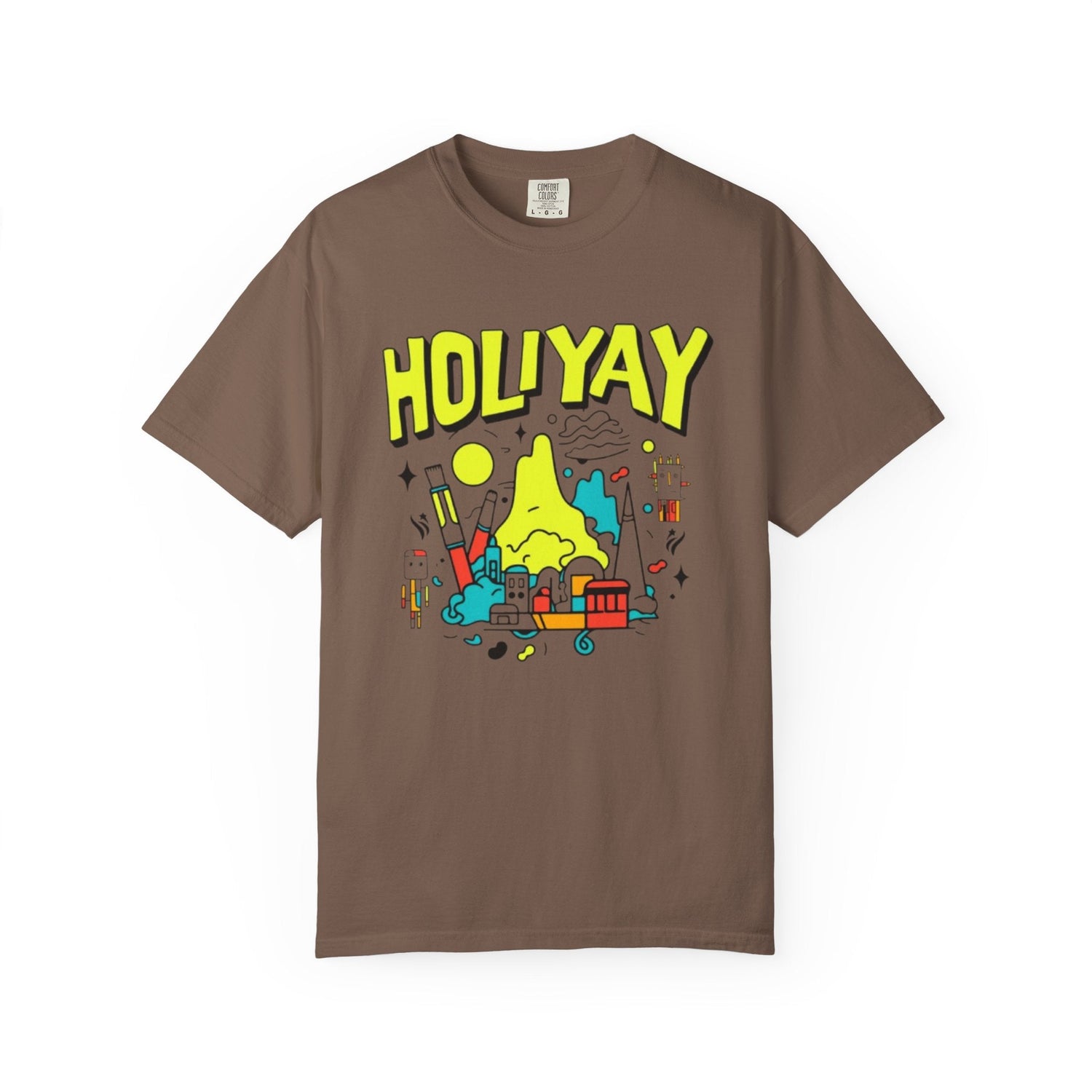 Holi-Yay Graphic T-Shirt, Fun Summer Tee, Unique Gift, Casual Wear, Birthday, Holiday Celebration, Unisex Apparel Printify