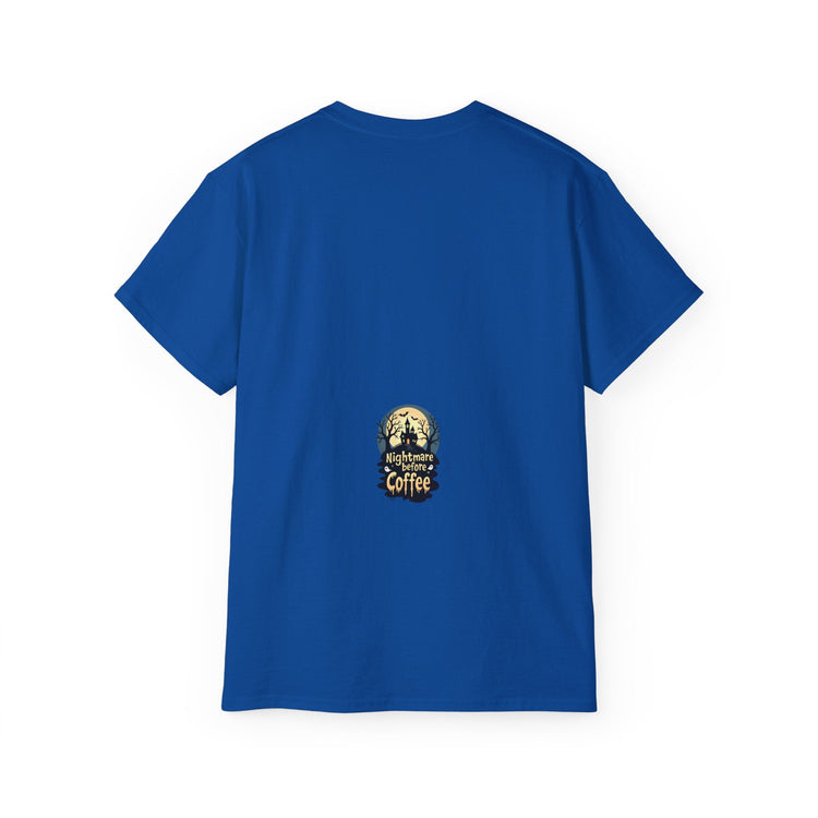 Nightmare Before Coffee Tee, Halloween T-Shirt, Coffee Lover Gift, Spooky Shirt, Unisex Graphic Tee, Autumn Apparel Printify