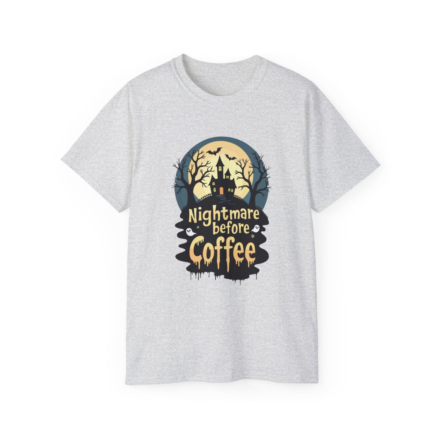 Nightmare Before Coffee Tee, Halloween T-Shirt, Coffee Lover Gift, Spooky Shirt, Unisex Graphic Tee, Autumn Apparel Printify