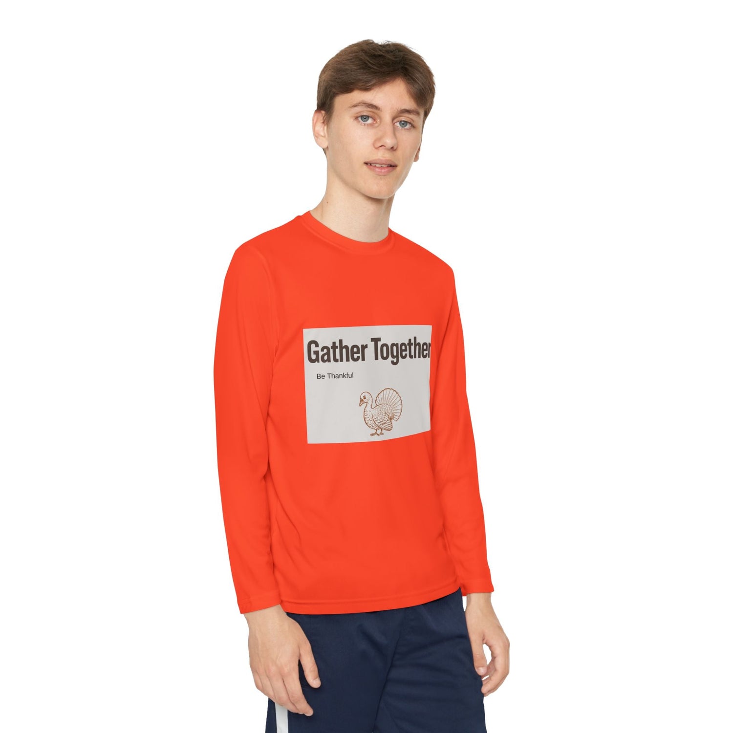 Thanksgiving Youth Long Sleeve Tee, Gather Together Shirt, Kids Long Sleeve Shirt, Family Celebration Apparel, Holiday Gift Printify