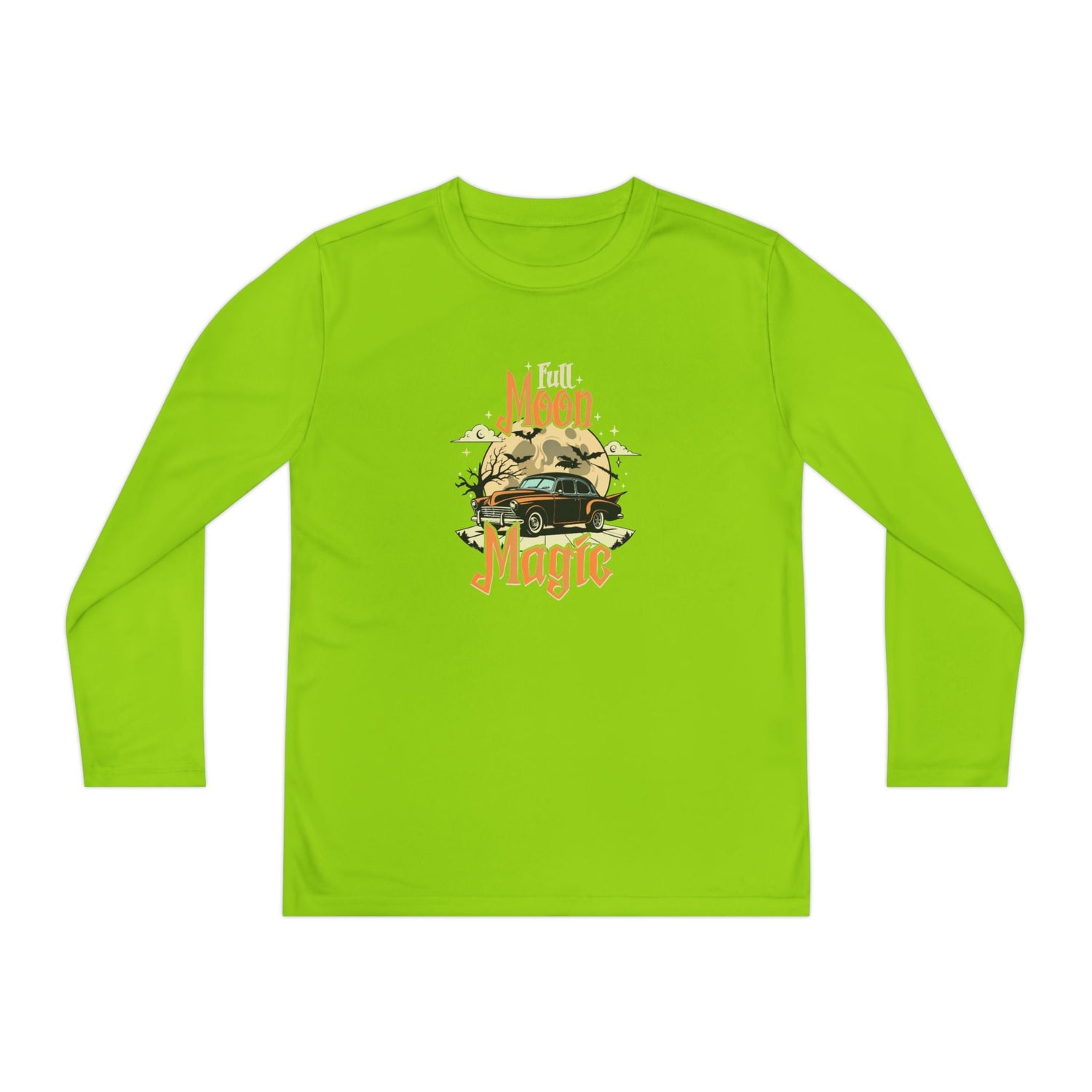 Youth Long Sleeve Competitor Tee - Vibrant Graphic Tee for Kids, Perfect for Casual Outings, Halloween, Parties, Everyday Wear, Unique [...] Printify