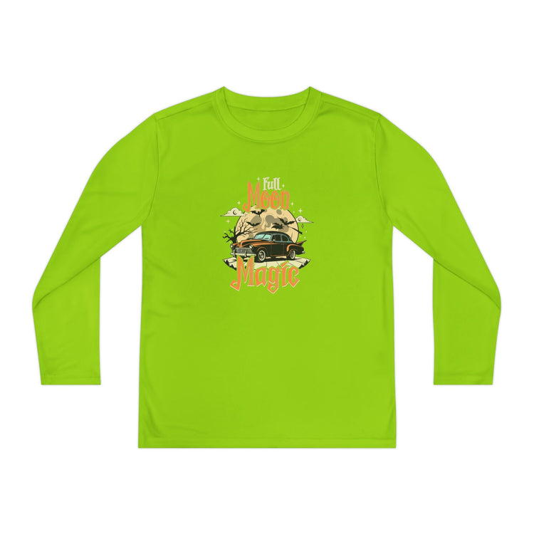 Youth Long Sleeve Competitor Tee - Vibrant Graphic Tee for Kids, Perfect for Casual Outings, Halloween, Parties, Everyday Wear, Unique [...] Printify
