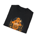 Halloween Ghost T-Shirt, Unisex Softstyle Tee for Halloween, Cute Halloween Shirt, Fall Festive Wear, Funny Ghost Design Printify