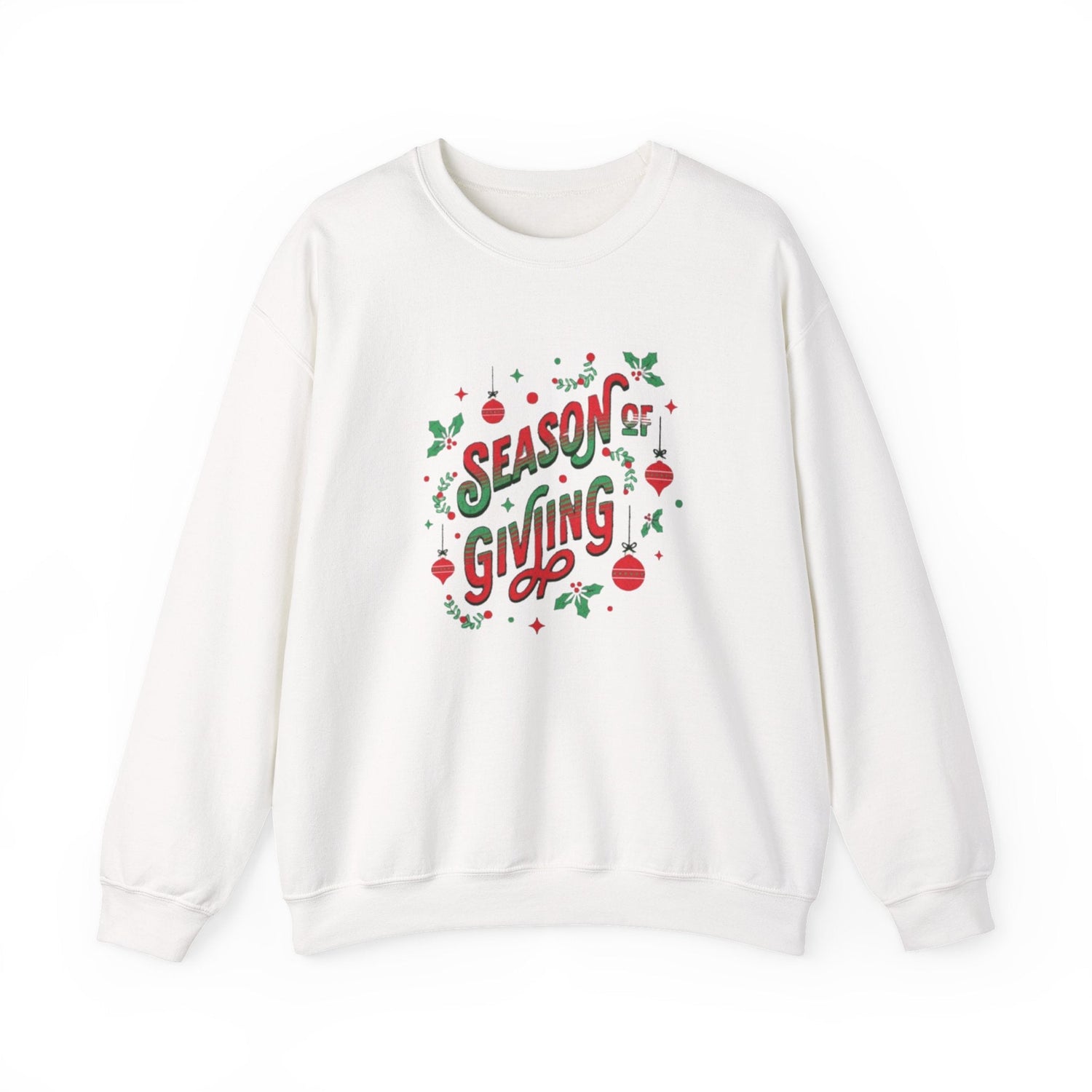 Cozy Holiday Sweatshirt Season of Giving Unisex Crewneck Perfect Gift Christmas Winter Wear Comfortable Stylish Heavy Blend Festive Sweatshirt Printify