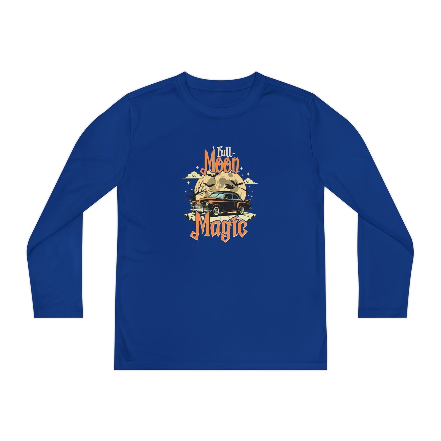 Youth Long Sleeve Competitor Tee - Vibrant Graphic Tee for Kids, Perfect for Casual Outings, Halloween, Parties, Everyday Wear, Unique [...] Printify