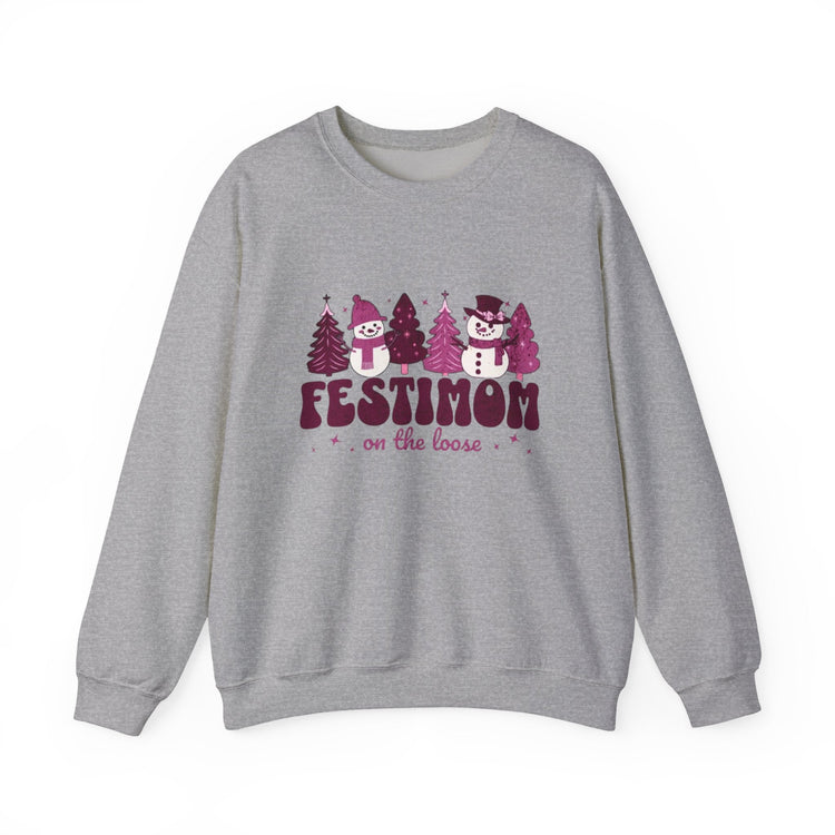 Festive Crewneck Sweatshirt with Fun Holiday Design, Cozy Winter Wear, Christmas Gift, Comfy Sweater, Unisex Holiday Apparel Printify