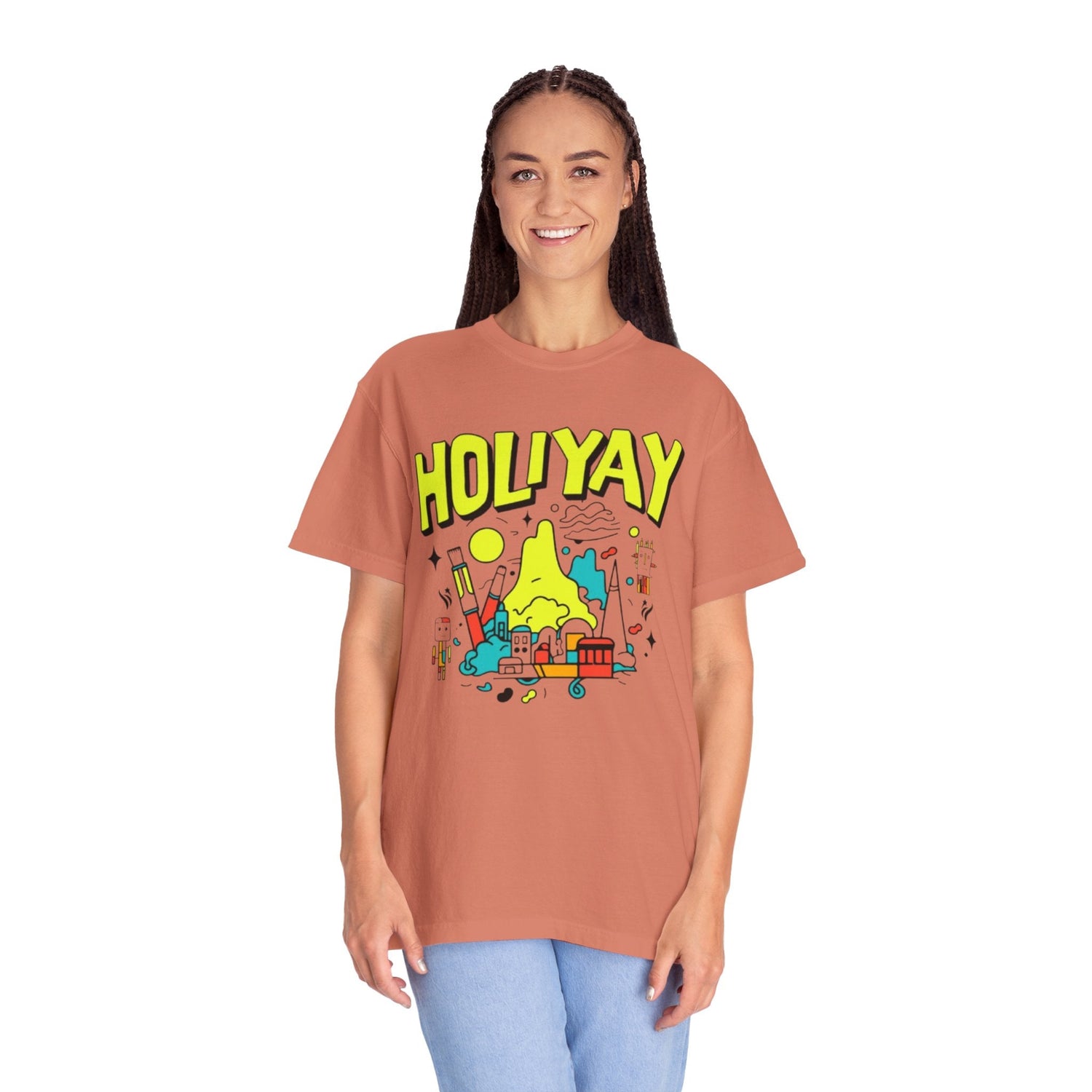 Holi-Yay Graphic T-Shirt, Fun Summer Tee, Unique Gift, Casual Wear, Birthday, Holiday Celebration, Unisex Apparel Printify