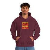 New Year Celebration Hoodie Goodbye 2025 Welcome 2026 Sweatshirt Cozy Gift Friends Unisex Pullover Trendy Winter Fashion Heavy Blend Hooded Printify