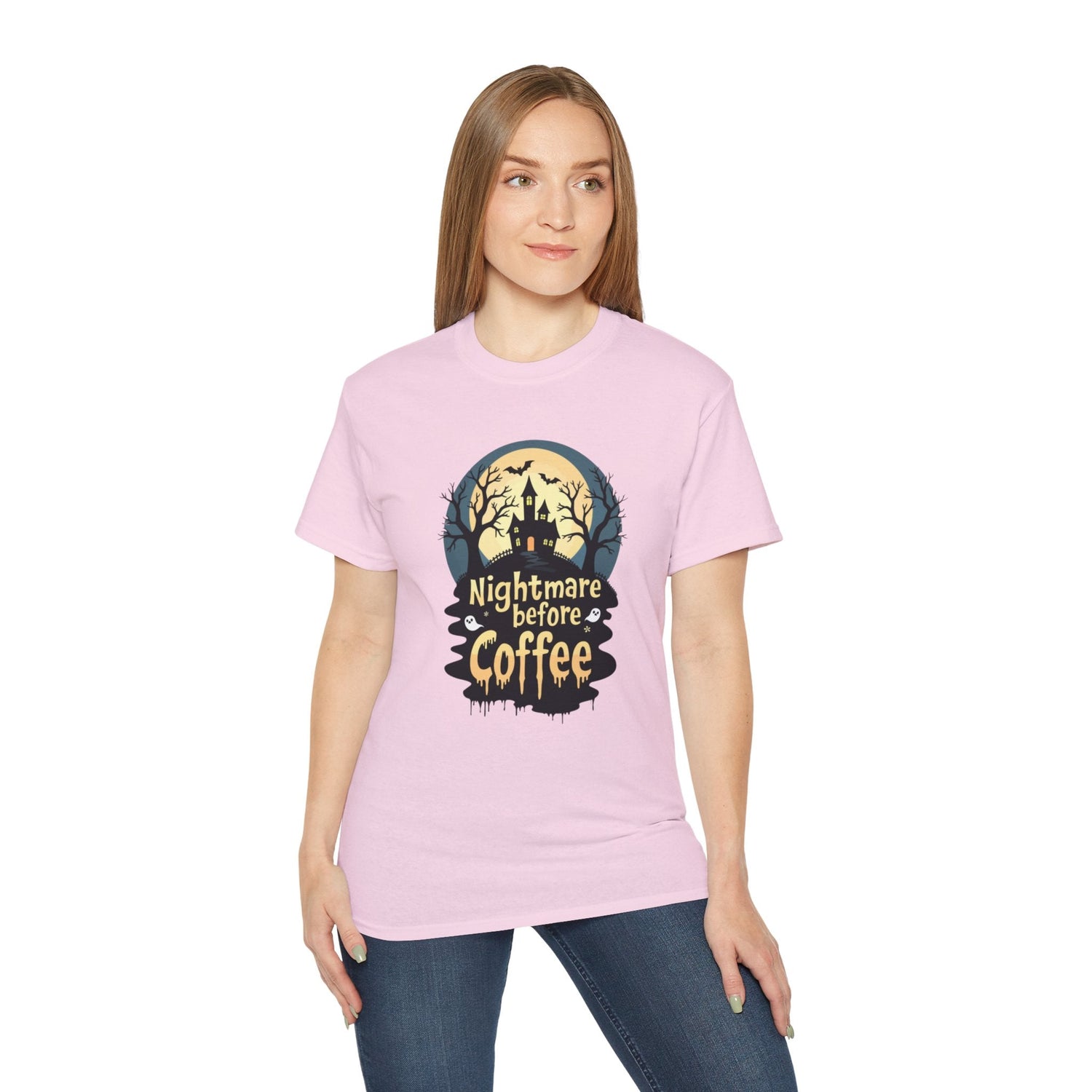 Nightmare Before Coffee Tee, Halloween T-Shirt, Coffee Lover Gift, Spooky Shirt, Unisex Graphic Tee, Autumn Apparel Printify