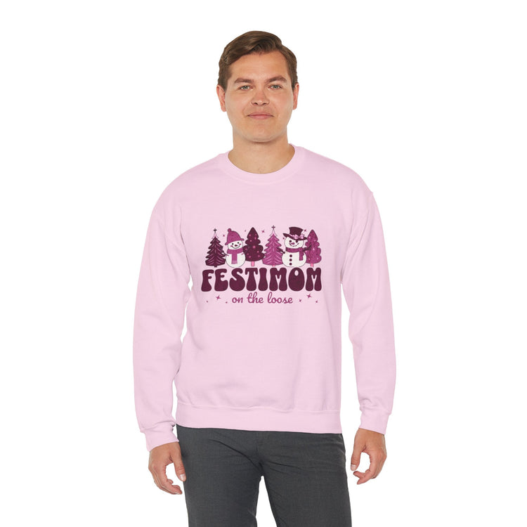 Festive Crewneck Sweatshirt with Fun Holiday Design, Cozy Winter Wear, Christmas Gift, Comfy Sweater, Unisex Holiday Apparel Printify