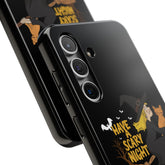 Halloween Phone Case, Tough Phone Cover, Scary Night Case, Witch and Cat Design, Perfect for Fall Printify