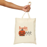 Halloween Pumpkin Canvas Tote Bag – Reusable Eco-Friendly Cotton Shopping Bag – Fall Gift, Trick or Treat Tote for Spooky Season Printify