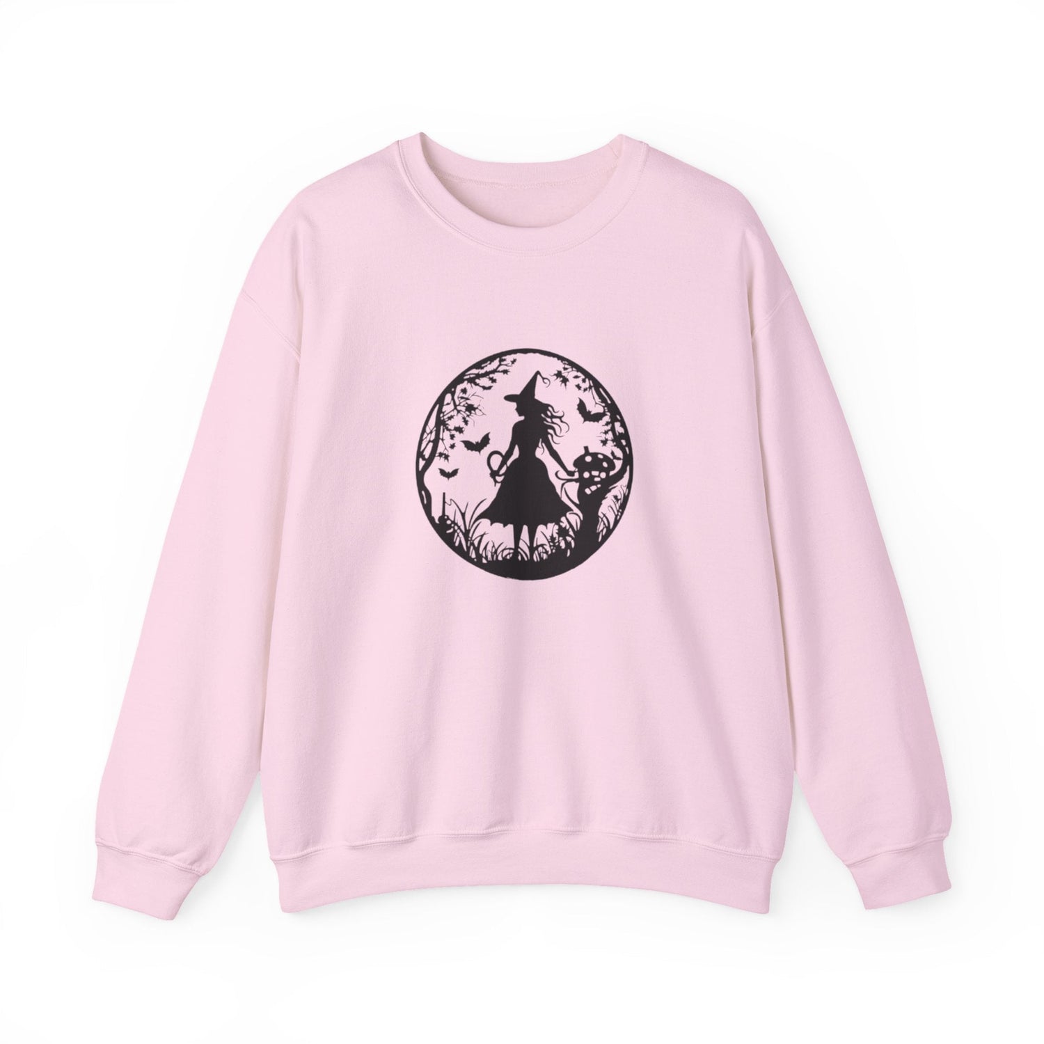 Mystical Forest Crewneck Sweatshirt, Cozy Fall Layering, Gift for Nature Lovers, Halloween Apparel, Unisex Sweatshirt Printify
