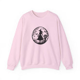 Mystical Forest Crewneck Sweatshirt, Cozy Fall Layering, Gift for Nature Lovers, Halloween Apparel, Unisex Sweatshirt Printify