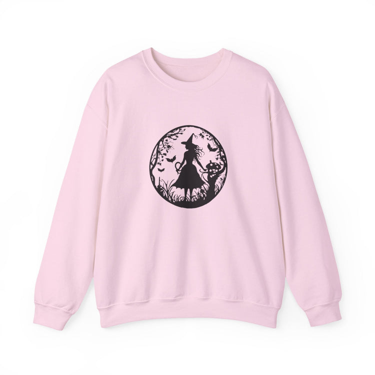 Mystical Forest Crewneck Sweatshirt, Cozy Fall Layering, Gift for Nature Lovers, Halloween Apparel, Unisex Sweatshirt Printify
