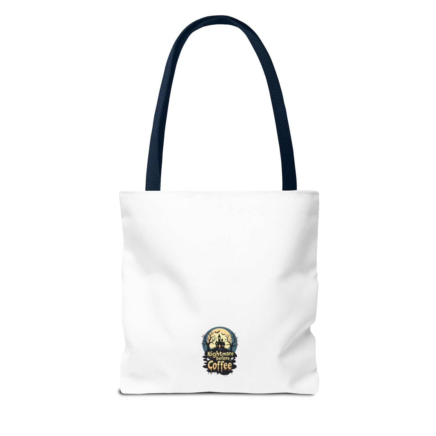 Nightmare Before Coffee Tote Bag, Halloween Tote, Spooky Drink Carrier, Gift for Coffee Lovers, AOP Design Bag Printify