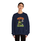 Skull Floral Crewneck Sweatshirt, Unisex Pullover Sweater, Halloween Apparel, Cozy Gift, Trendy Streetwear Printify